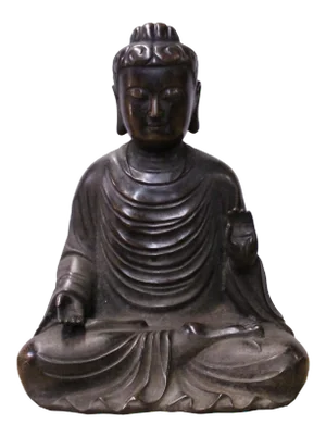 Handmade Bronze Finish Decent Look Sitting Buddha Statue