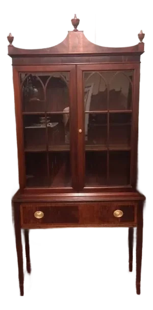 Vintage Federal China Cabinet, Bookcase Cabinet