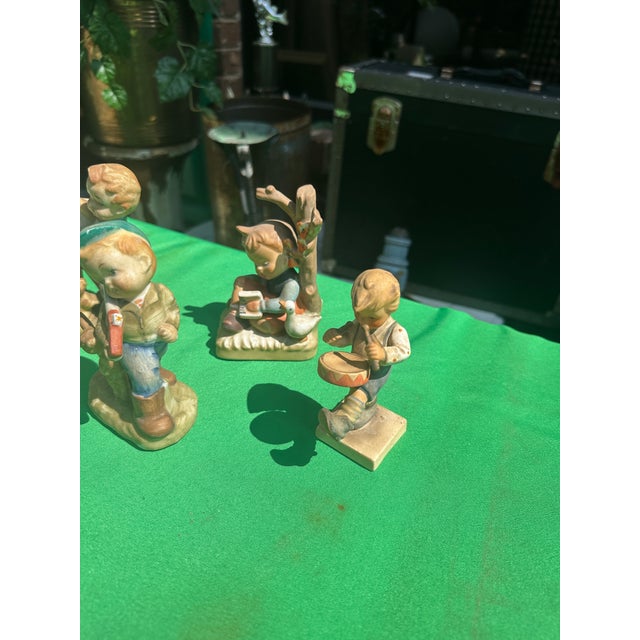 1970s Vintage Collection of Ceramic Playing Children Figurines- Set of 7 For Sale - Image 5 of 7