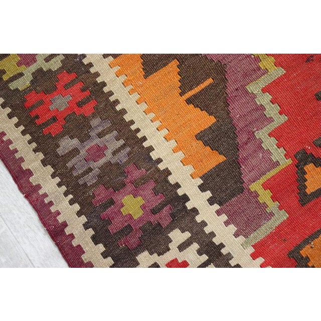 Brown Caucasian Kilim Rug, 1920s For Sale - Image 8 of 18