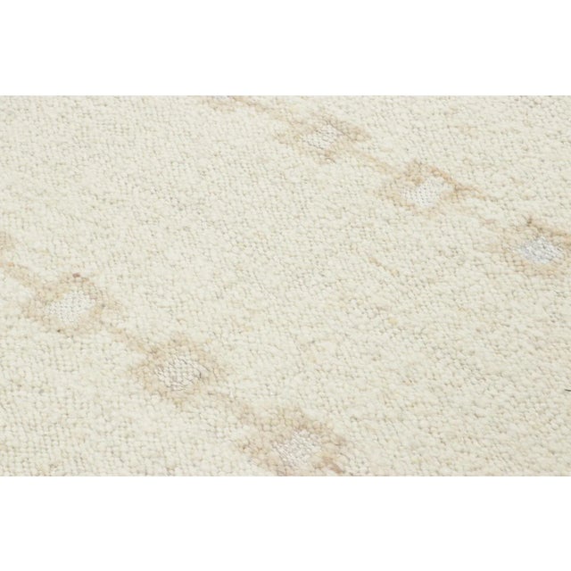 2010s Rug & Kilim’s Scandinavian-Inspired Rug, Subtle Geometric Stripes in Cream White For Sale - Image 5 of 7