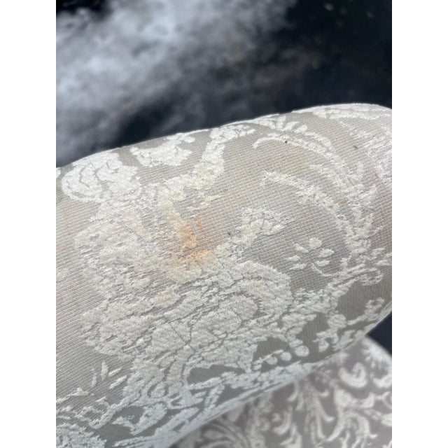 1980s Custom Upholstered French Swivel Vanity Seat With Decorative Tassels For Sale In Philadelphia - Image 6 of 7