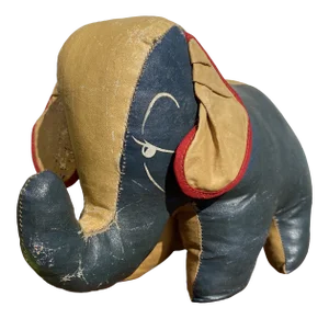 Mid 20th Century Stuffed & Painted Canvas Elephant