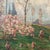 Light Pink Impressionistic French Landscape Painting on Canvas" Blooming Trees" Signed Framed Circa 1934 For Sale - Image 8 of 12
