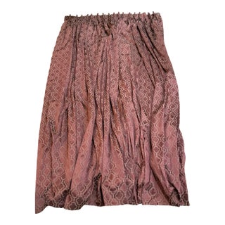 Pair of Custom, High-End Designer-Grade Fabric Oxblood Drapery Panels / Curtains / Drapes - Lined, Pinch Pleated & Lots of Gathers - Grandmillennial For Sale