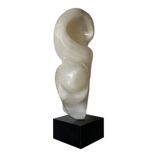 Vintage Free- Form Hand Carved Marble Abstract Sculpture For Sale