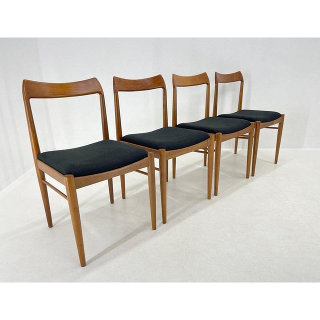 Set of four beautiful danish dining chairs, carefully refurbished.
