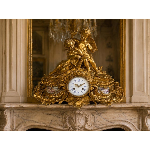 19th Century 1860s Japy Frères Louis XVI Gilt Bronze Clock For Sale - Image 5 of 15