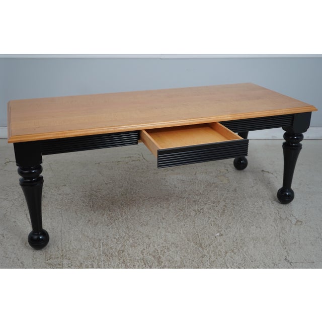 Large Tiger Maple Country Style 1 Drawer Desk For Sale - Image 4 of 17