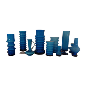 German Glass Vases by Karl Friedrich, 1960s, Set of 11