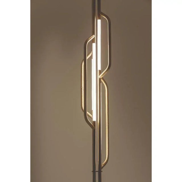 AT624 Suspension Lamp in Satin Brass by Daluce For Sale - Image 4 of 8
