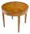 Mid 20th Century Baker Walnut Round Sunburst Pattern Gallery Top Drawer Side Lamp Table Stand For Sale