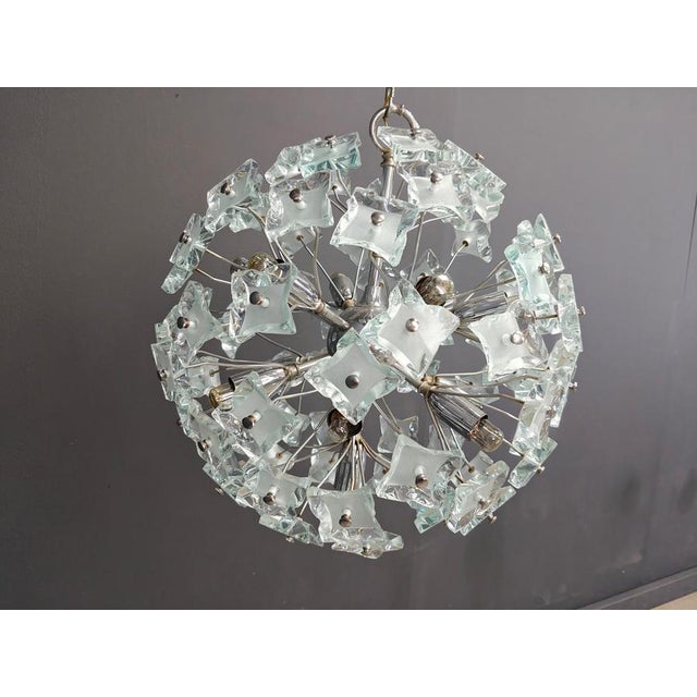 Mid-Century Glass Sputnik Chandelier, 1970s For Sale - Image 10 of 12