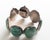 Mid 20th Century Carved Green Onyx and Sterling Silver Mexico Artisan Bracelet For Sale - Image 9 of 11
