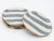 2010s Gray & White Striped Gilt Clay Petit Dishes- Set of 4 For Sale - Image 5 of 6