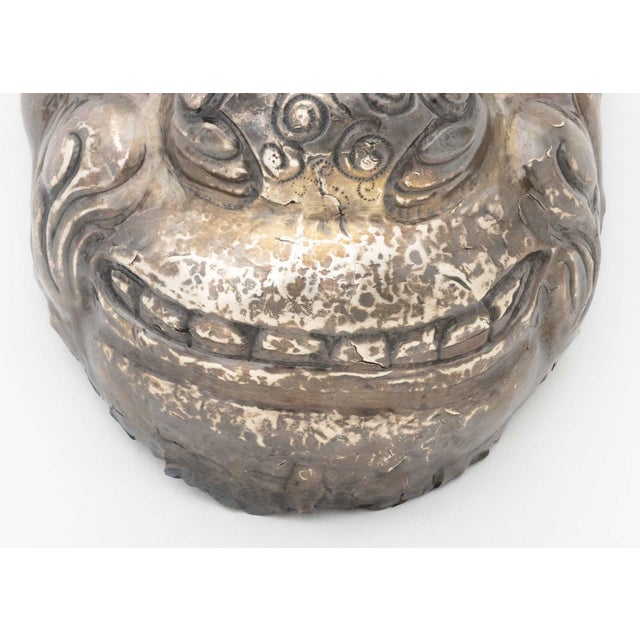 Peruvian Repousse Silver Mask For Sale - Image 4 of 6