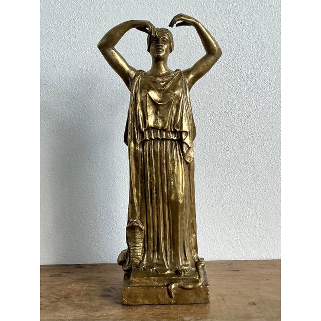 Vintage Italian 19th Century Polished Bronze of Peplophoros For Sale - Image 18 of 18