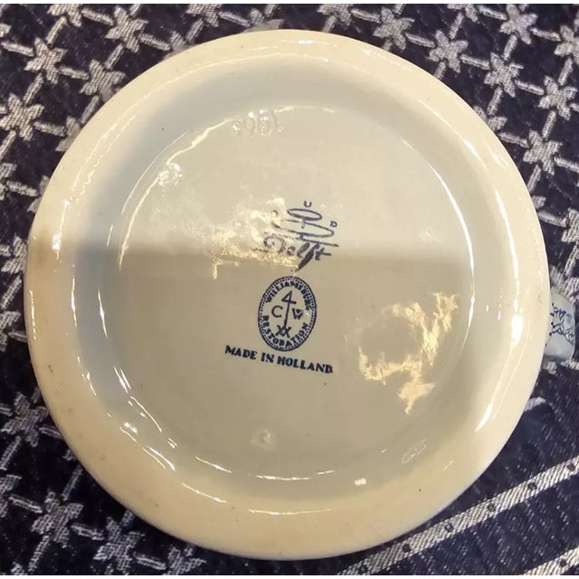 Ceramic Late 20th Century Oud Delft Holland Colonial Williamsburg Hand Painted Bell Shaped Mug For Sale - Image 7 of 8