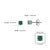 Minimalist 0.52 CTW Round Emerald Solitaire Studs in 925 Sterling Silver 2 Pieces For Sale - Image 9 of 12