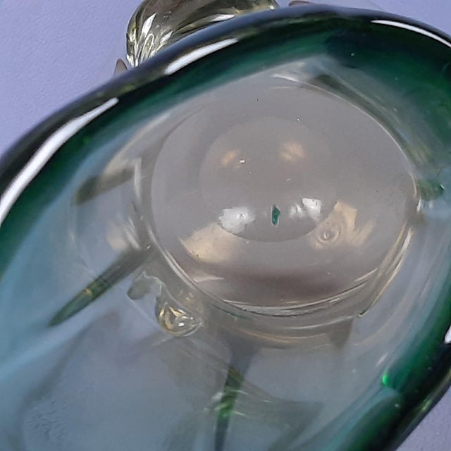 Amber Green Sommerso Murano Glass Vase by Murano for Murano, 1970s For Sale - Image 14 of 16