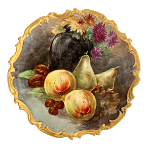 Limoges Decoratvie Wall Plate With Gilt Edge