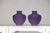 Contemporary Pair of Purple Ceramic Vases with Glossy Finish and Rounded Bellies For Sale - Image 3 of 12