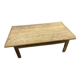 Reclaimed Elm Wood Coffee Table For Sale