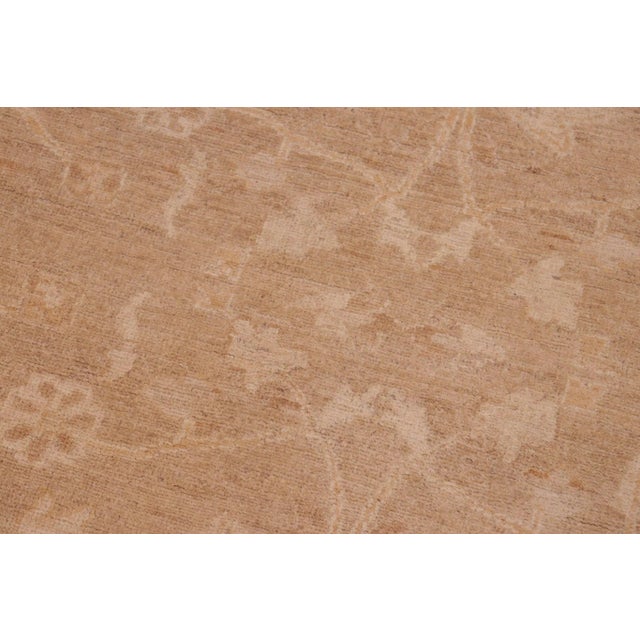 Textile 1980s 1980s Bohemian Sun Faded Brown/Tan Hand Knotted Wool Rug - 6'1" X 9'1" For Sale - Image 7 of 10