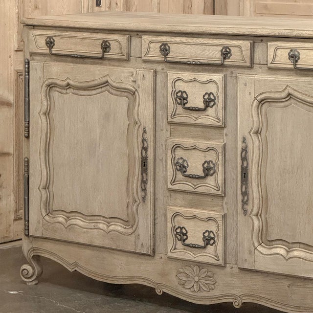 19th Century Country French Stripped Buffet With Original Hardware For Sale - Image 9 of 18