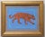 2020s Leopard Minimalism Folk Art Abstract Aqua Sepia Beige Original Oil Painting Cleo Plowden For Sale - Image 5 of 5