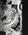 Ceramic Tall Vintage Black and White Graphic Art Vase, 1970s For Sale - Image 7 of 9