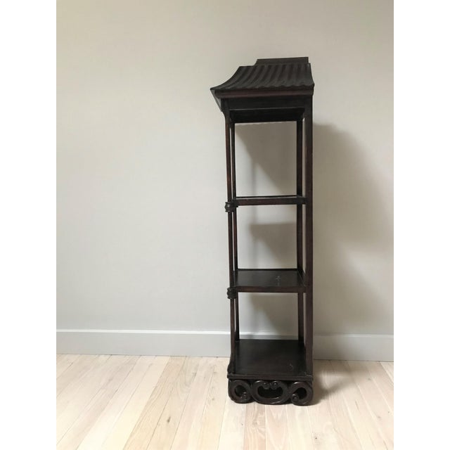 Brown Pagoda-Style Etagere For Sale - Image 8 of 8