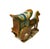 Oriental Tri-Color Green White Yellow Ceramic Horse Cart Art Figure For Sale - Image 10 of 10