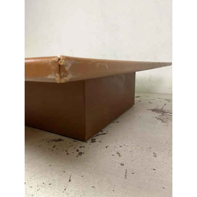 Large Leather Living Room Table, 1960s For Sale - Image 6 of 9