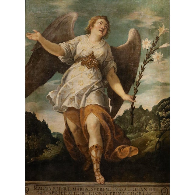 Bartolomé Román, the Announcing Angel, 1640, Oil on Canvas For Sale - Image 16 of 16