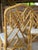 Set of Six Vintage Boho Rattan Dining Chairs With Chippendale Style Lattice Backs For Sale - Image 10 of 12