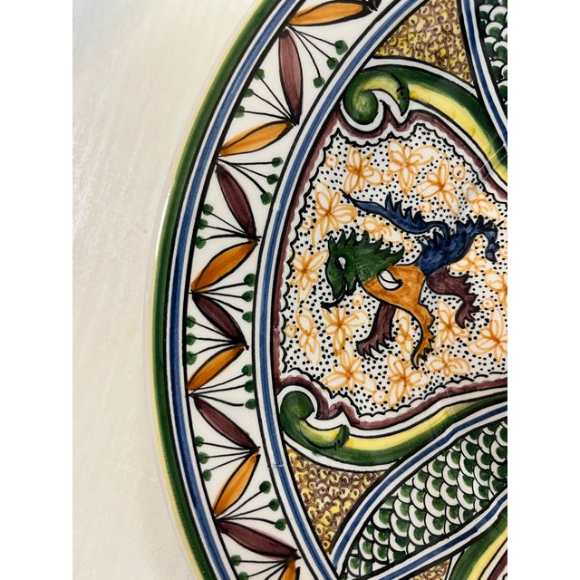 Coimbra Ceramic - Hand Painted Portuguese Plate 4 For Sale - Image 9 of 11
