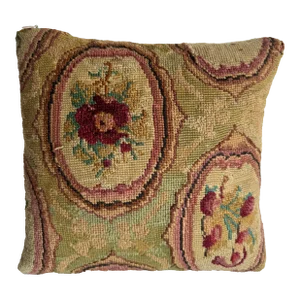 1850 English Needlework Pillow