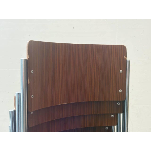 Vintage Stacking Chair with Chrome Frame, 1970s For Sale - Image 9 of 17