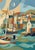 Colorful Harbor Boats Painting, Coastal Abstract Art Print, 36″ × 24″ For Sale In Buffalo - Image 6 of 7