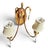 Gold 1990s Mid-Century Modern Gold Leaf 2-Light Crystal Wall Sconce For Sale - Image 8 of 14