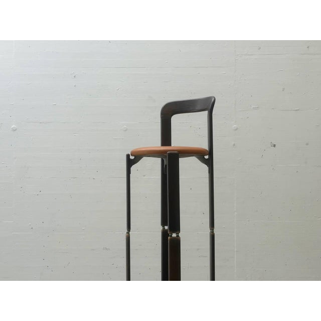 Chairs in Dark Brown Stained Beechwood by Bruno Rey for Dietiker, 1971 For Sale - Image 14 of 17