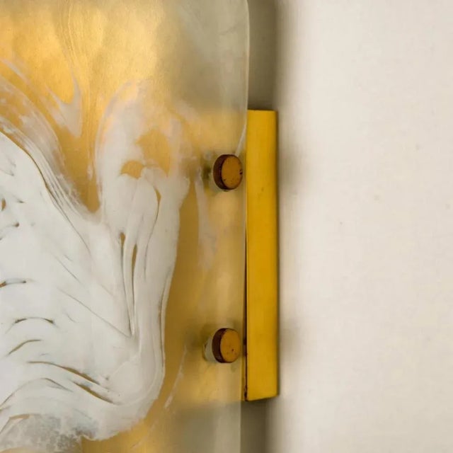 1960s Glass and Brass Wall Sconces from Kalmar, 1960s, Set of 2 For Sale - Image 5 of 10