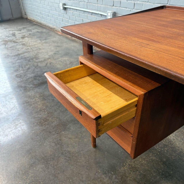 1960s Teak Executive Desk by Peter Løvig Nielsen For Sale - Image 9 of 12
