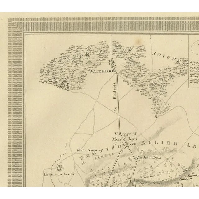 Map of the Glorious Battle of Waterloo, 1816 For Sale - Image 3 of 10