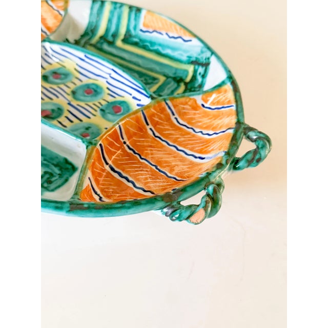 1950s Italian Majolica Divided Serving Platter by Tito Corti For Sale - Image 11 of 11