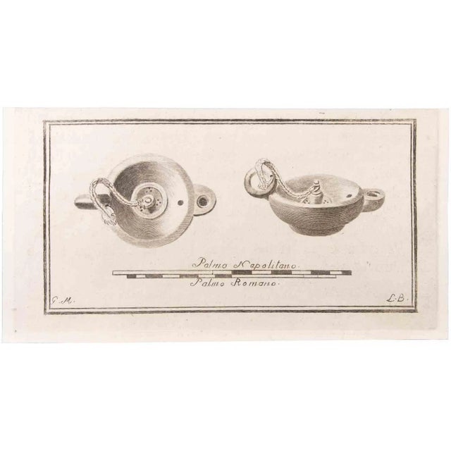 Oil lamp is an etching realized by luigi biondi (1776-1839). The etching belongs to the print suite “antiquities of...