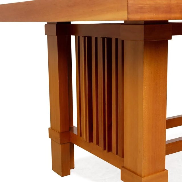 Modern Set of Taliesin Wooden Table Set in Brown Cherry Wood by Frank Llyod Wright from Cassina For Sale - Image 3 of 10