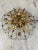 Gilt Iron & Glass Ceiling Light from Banci, Italy, 1980s For Sale - Image 4 of 11