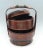 Wood Large Antique Chinese Tiered Storage Box or Basket, Sewing Box, Hand Decorated & Signed With Auspicious Objects For Sale - Image 7 of 12